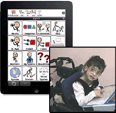 New applications for mobile touch-screen devices feature text-to-speech voices and symbols representing a default vocabulary. Such applications can improve communication for people with speech impairments or intellectual disabilities.