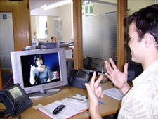 A deaf person can sign to an interpreter through video messaging, and the interpreter can relay the message to the recipient, who may not be deaf and/or understand sign language.