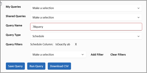 create new query entries