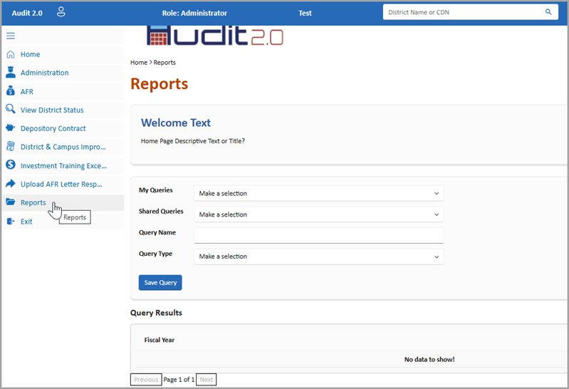 query tool page